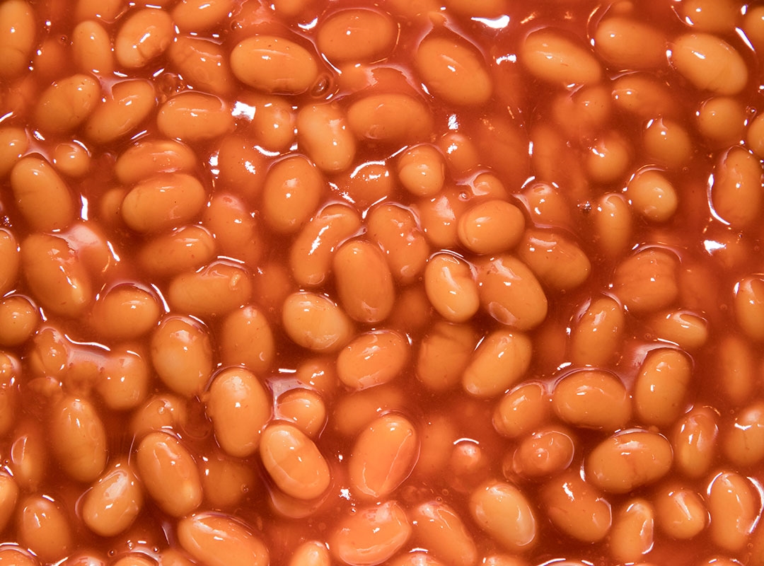 Baked beans in a tomato sauce